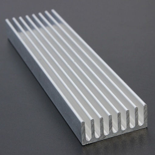 Picture of 100 x 25 x 10mm Aluminum Heat Sink