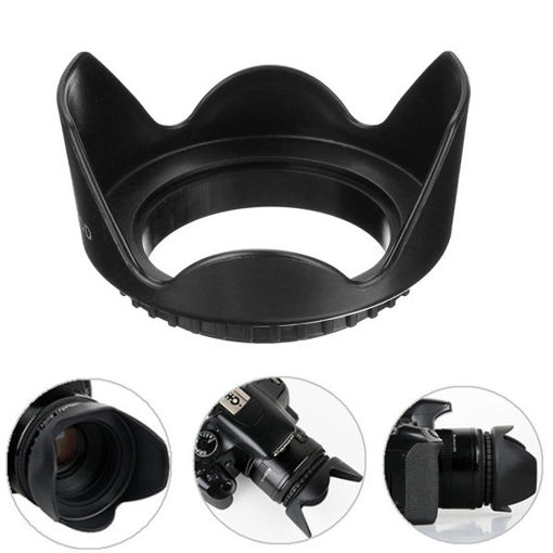 Immagine di Universal DCII 52mm Screw Mount Flower Lens Hood For Canon Nikon DSLR Digital Camera Video