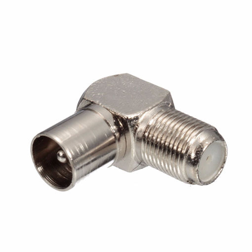 Immagine di 90 Degree Right Angled TV Plug Coax Coaxial F Connector Male Aerial Plug Cable