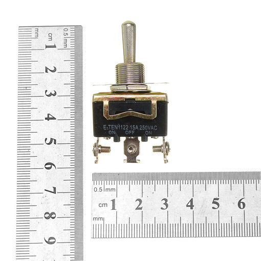 Immagine di Heavy Duty Metal Toggle Flick Switch ON OFF ON 12V SPDT