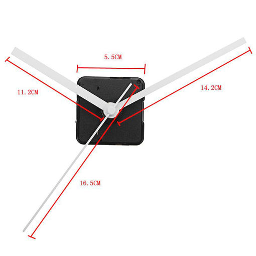 Picture of 20mm Shaft DIY White Hands Quartz Movement Silent Mechanism Wall Clock Repair Parts