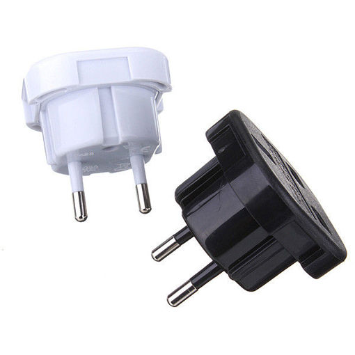 Immagine di 2 Pin Universal UK To EU Travel Plug Power Charger Adapter