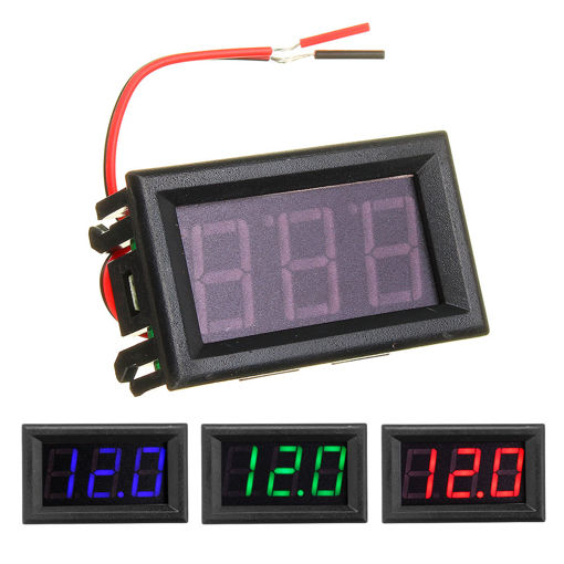 Immagine di 0.56 Inch Mini Digital Voltmeter DC 4.5V To 30V Digital Voltmeter Voltage Panel Meter For 6V 12V 24V Electromobile Motorcycle Car