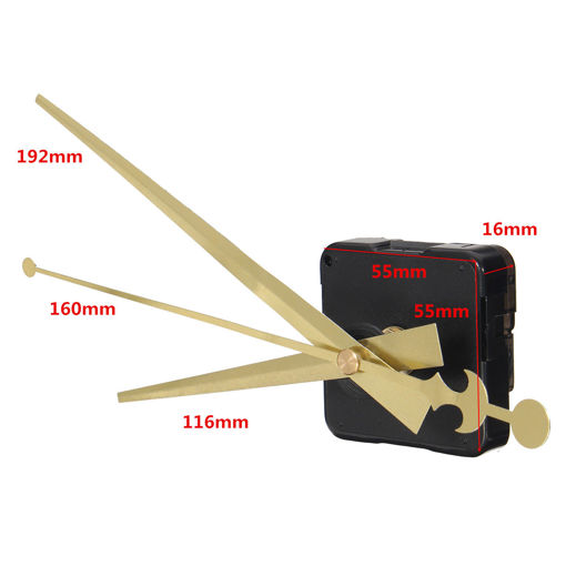 Immagine di Black/Gold Silent DIY Quartz Wall Clock Movement Mechanism Repair Tool Parts Kit