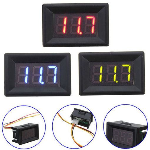 Immagine di 0.36 Inch DC 0-30V 3 Wire Voltmeter LED Volt Tester Digital Display Panel