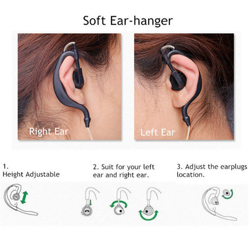 Immagine di 2 Pin Security Headset Earpiece Earphone Mic for Motorola Walkie Talkie Radio