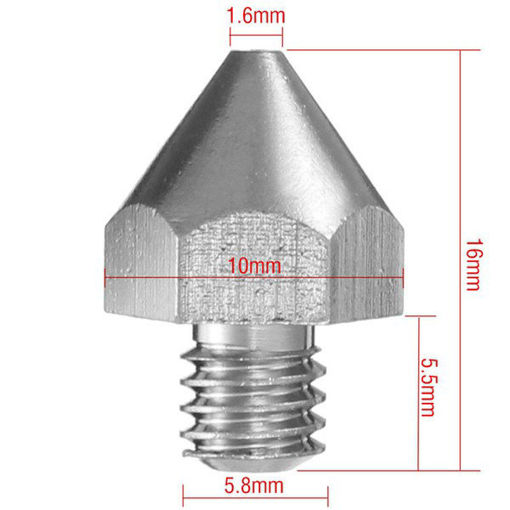 Immagine di 3Pcs 1.75mm Filament 0.5mm Nozzle MK8 3D Printer Extruder Nozzle