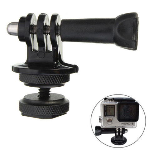 Immagine di 1/4 Inch Hot Shoe Adaptor With Tripod Mount Screw For GoPro Xiaomi Yi SJcam DSLR Camera