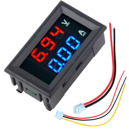 Immagine di Geekcreit Mini Digital Voltmeter Ammeter DC 100V 10A Voltmeter Current Meter Tester Blue+Red Dual LED Display