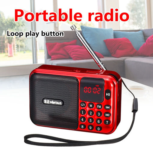 Immagine di 5V 3W Portable USB Radio FM MP3 Memory Card U-disk Speaker Player