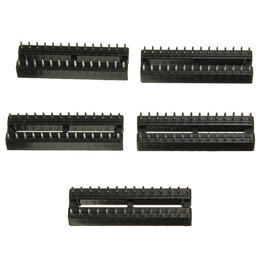 Immagine di 100pcs 28 Pins IC DIP 2.54mm Wide Integrated Circuit Sockets Adaptor