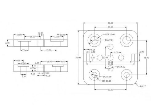 Picture of 2040 Aluminum Profile with Pulley V-Slot Mini Five Roulette for 3D Printer RepRap