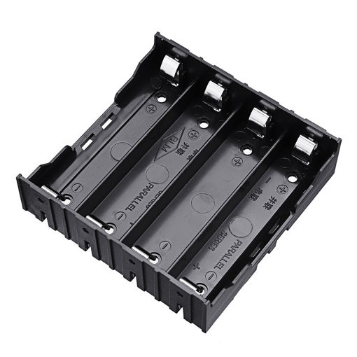 Picture of 10 stk 4 Slots 18650 Batteri Holder Plastveske Lagringsboks til 4 * 3,7 V 18650 Lithium Batteri med 8Pin