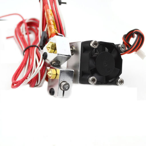 Immagine di 1.75mm/3.0mm Fialment 0.4mm Nozzle Upgraded Dual Head Extruder Kit for 3D Printer