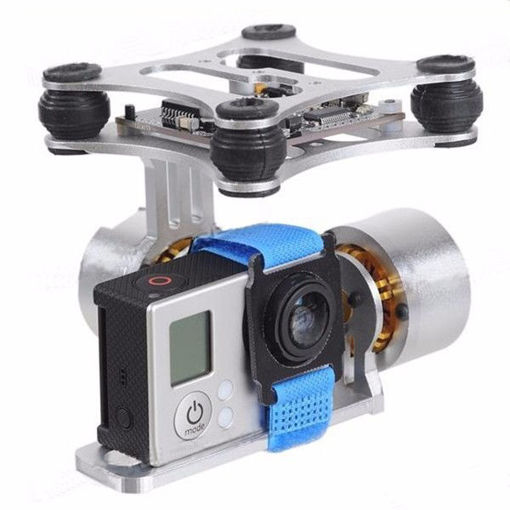 Picture of 2-Axis Aluminum Brushless Camera Mount Gimbal Frame for Gopro Hero 2 3 DJI Phantom 2