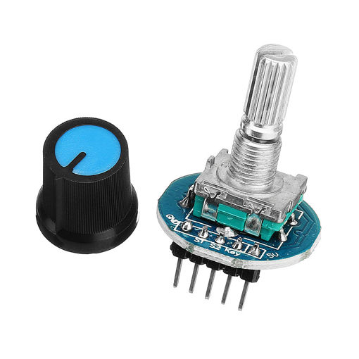 Immagine di 10pcs Rotating Potentiometer Knob Cap Digital Control Receiver Decoder Module Rotary Encoder Module