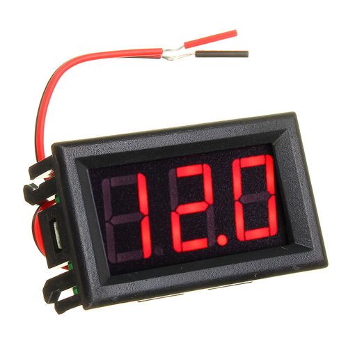 Picture of 10pcs Red 0.56 Inch Mini Digital Voltmeter DC 4.5V To 30V Digital Voltmeter Voltage Panel Meter For 6V 12V 24V Electromobile Motorcycle Car