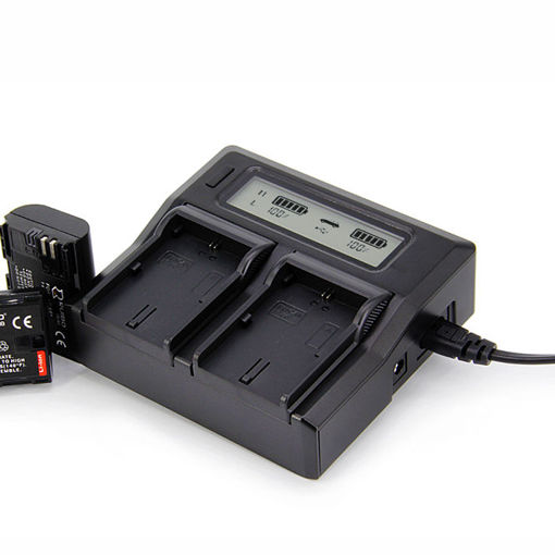 Picture of Ruibo Dual Digital LCD Quick Charger for LP-E6 LP-E6N for Canon EOS 80D 70D 60D 6D 7D