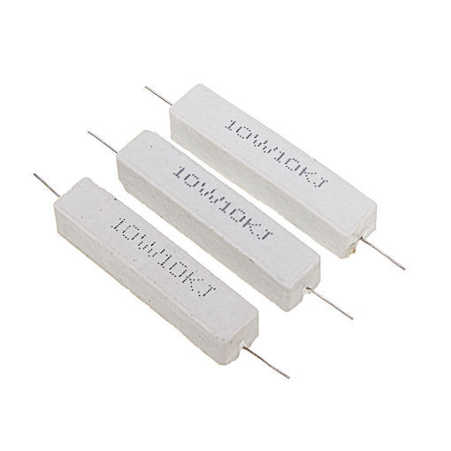 Picture of 100pcs 10W 10K ohm 10KR Ceramic Cement Resistor