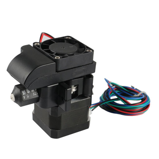 Picture of 12V Removable 1.75mm 0.4mm Extruder Nozzle 100K Resistance + Stepper Motor + Cooling Fan Kit for 3D Printer