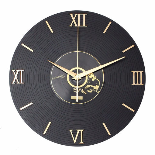 Immagine di Retro Vintage Classic Disc Wall Clock For Gift Home Pub Cafe Decor Creative