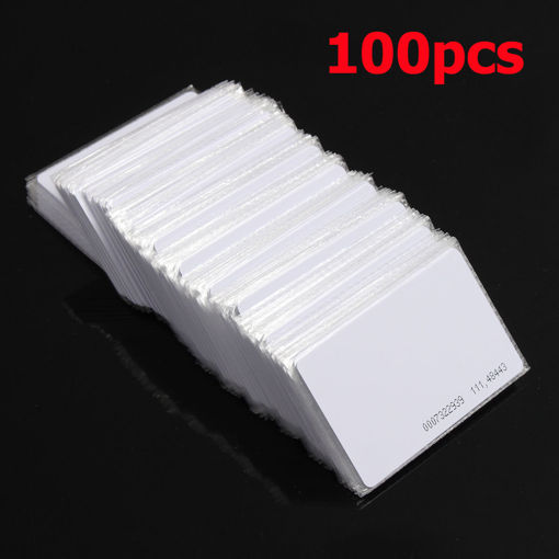 Immagine di 100Pcs RFID 125KHz Proximity Door Control Entry Access EM Card 0.9mm