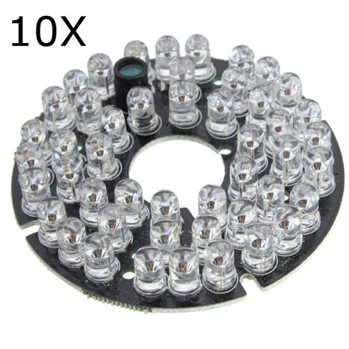 Immagine di 10Pcs 48 LED IR Infrared Illuminator Bulb Board For CCTV Security Camera