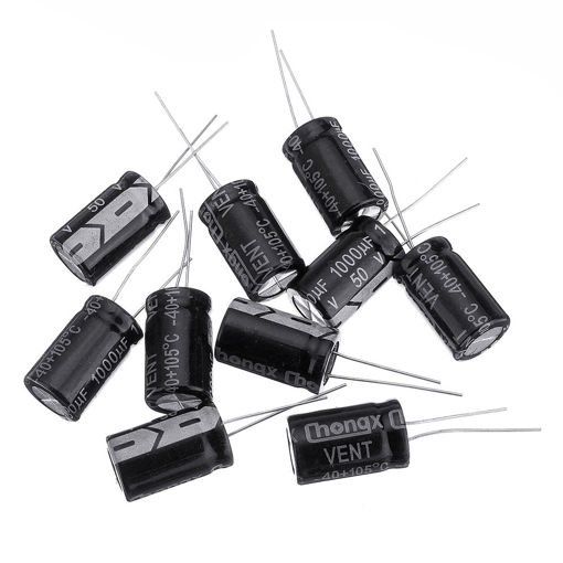 Immagine di 100Pcs 50v 1000uf 1000mf Electrolytic Capacitor 1000UF 50V 13x25mm