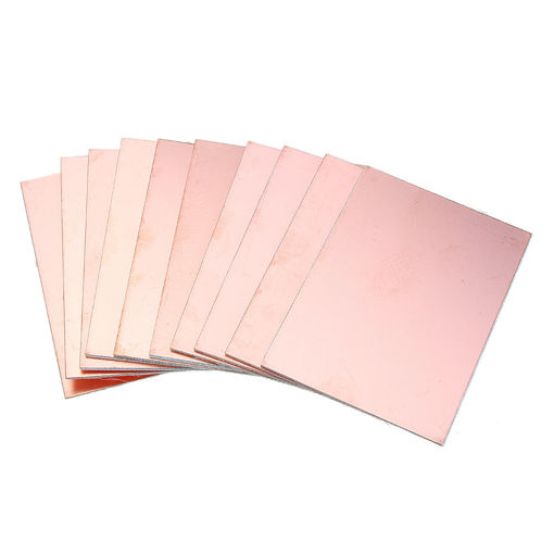 Immagine di 100pcs 7x10cm Double-sided Copper PCB Board FR4 Fiberglass Board