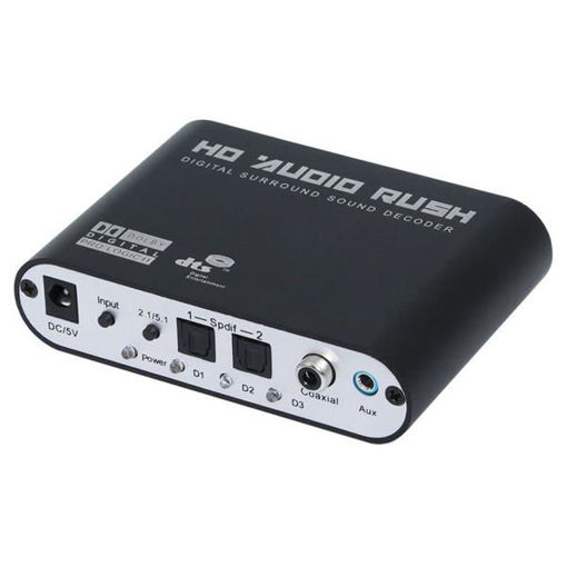 Immagine di Digital to Analog AC3 Optical to Stereo Surround HD 5.1 Audio Decoder 2 SPDIF Ports HD Audio Rush