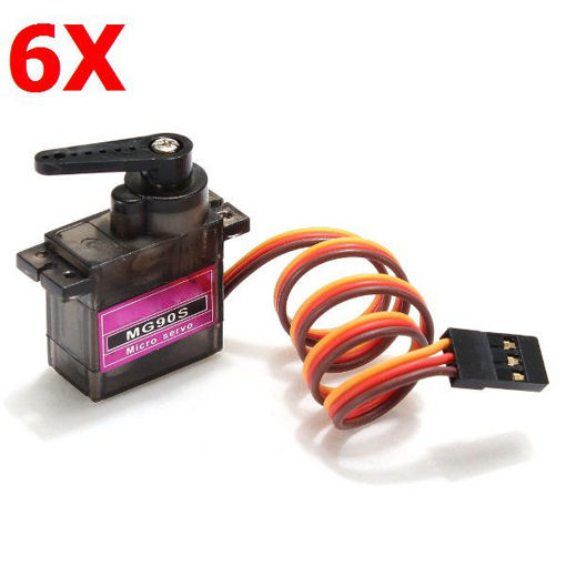 Picture of 6X MG90S Metal Gear RC Micro Servo