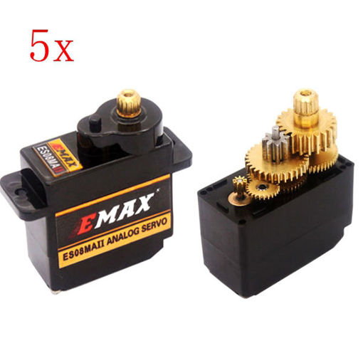 Immagine di 5PCS EMAX ES08MA II 12g Mini Metal Gear Analog Servo for RC Model