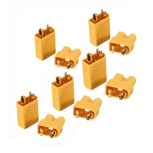 Immagine di 5 Pairs XT30 2mm Golden Male Female Non-slip Plug Interface Connector