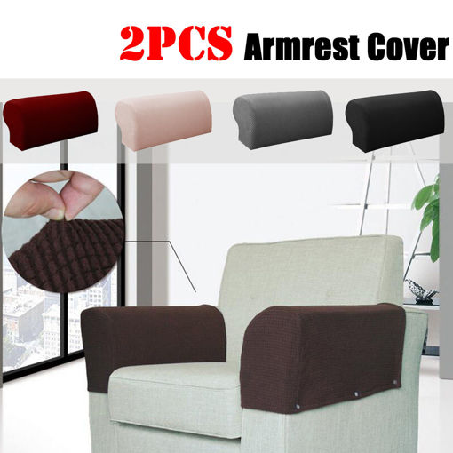 Picture of 2PCS Premium Furniture Armrest Cover Sofa Couch Chair Arm Protectors Stretchy