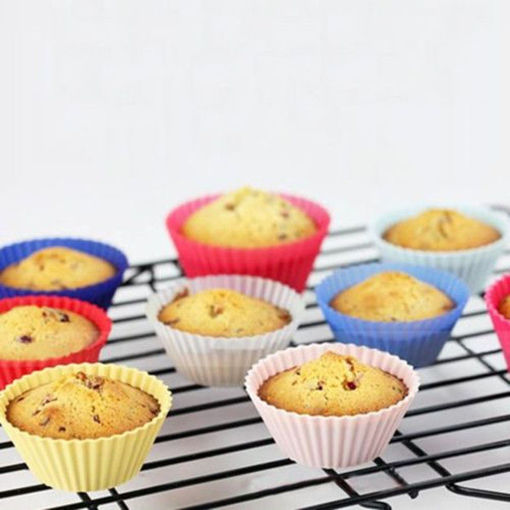 Immagine di 12Pcs Silicone Cake Muffin Chocolate Cup Cake Cups Mold Cake Cup Kitchen Bakeware Baking Pastry Tools
