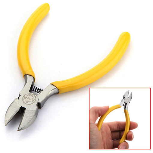 Picture of Garden Electrical Repair Tool Hard Cutting Plier Yellow Side Wire Cutter Plier