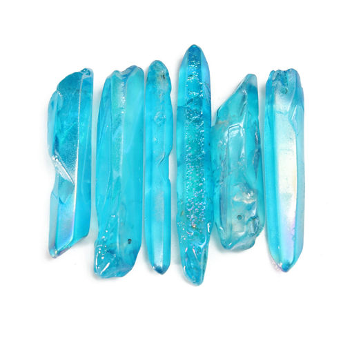 Immagine di 50G VERY POWERFUL & RARE BLUE AURA LEMURIAN SEED QUARTZ CRYSTAL HEALING POINT