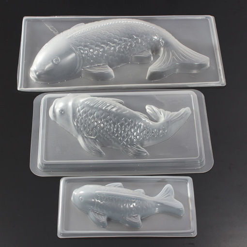 Immagine di Koi Fish 3D Mold Cake Chocolate Mold Jelly Sugarcraft Mold Creative Baking Tools