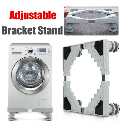 Immagine di 4 Foot Adjustable Refrigerator Undercarriage Bracket Stand Washing Machine Base