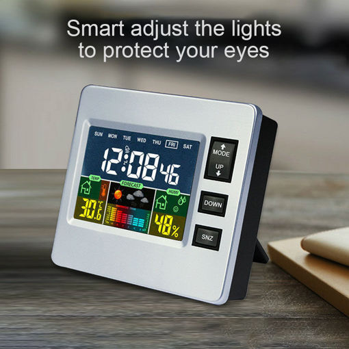 Immagine di Loskii DC-07 Digital Temperature Hygrometer Alarm Clock Calendar Snooze With Backlit Function