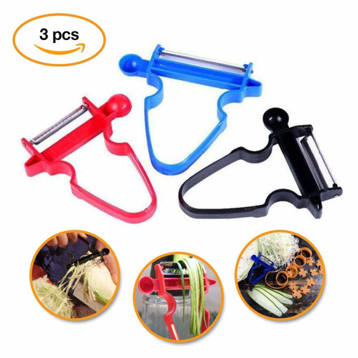 Immagine di Honana 3 pcs / Set Magic Trio Peeler Multi-purpose Vegetable Cutter Onion Cutter Peelers Silicer