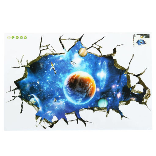 Immagine di 3D Sticker Outer Space Wall Stickers Home Decor Mural Art Removable Decor Sticker