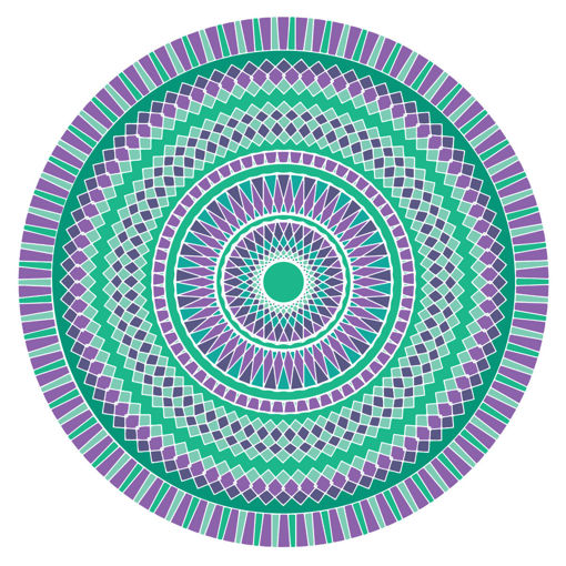 Immagine di Green Blue Bohemia Mandala Pattern Carpet Soft Round Floor Mat Carpet Kids Play Mat