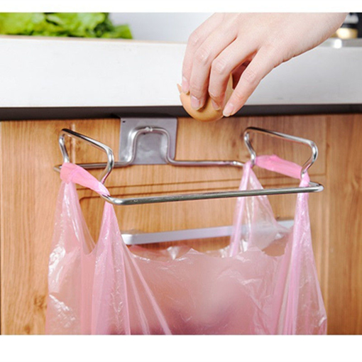 Immagine di Stainless Steel Kitchen Cupboard Drawer Door Waste Bin Stand Scrap Trap Bowl Dustbin Hanging Rack