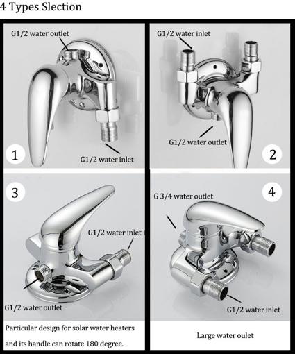 Picture of Bathroom Copper Unfold Install Water Heater Mixing Valve Hot And Cold Water Faucet Switch