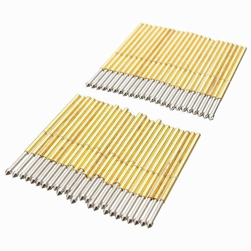 Immagine di 50pcs PCB Bare Board Spring Loaded Test Probe Pin P100 E2 180g 1.36mm Diameter