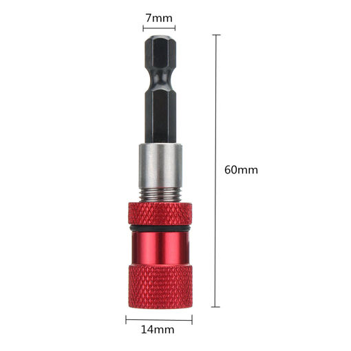 Immagine di 1/4 Inch Adjustable Screw Depth Bit Holder Magnetic Screwdriver Drywall Hex Bit