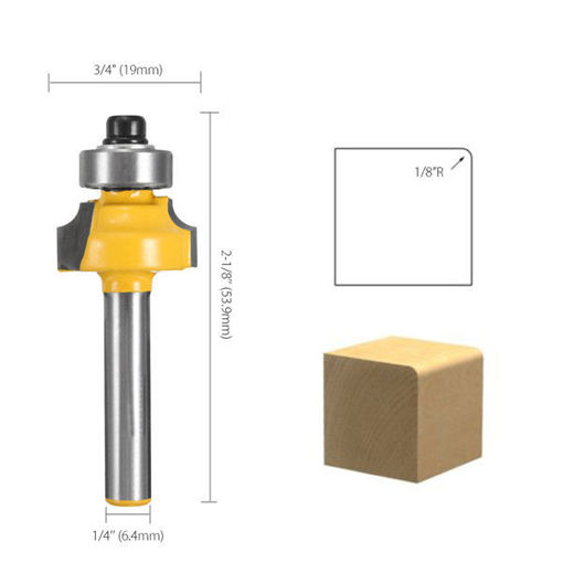 Immagine di 1/4 Inch Shank Round Over Edging Router Bit 1/8 Inch Radius Router Bit Wood Working Cutter