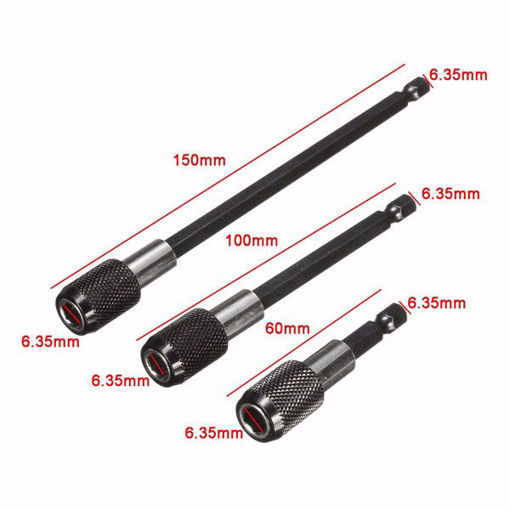 Immagine di 1/4 Inch Hex Shank Screwdriver Bit Holder 60/100/150mm Connecting Rod