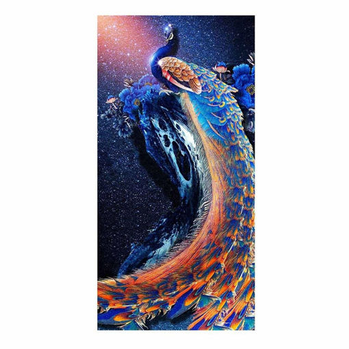 Immagine di DIY 5D Peacock Diamond Paintings Kit Embroidery Cross Stitch Art Craft Home Wall Decor